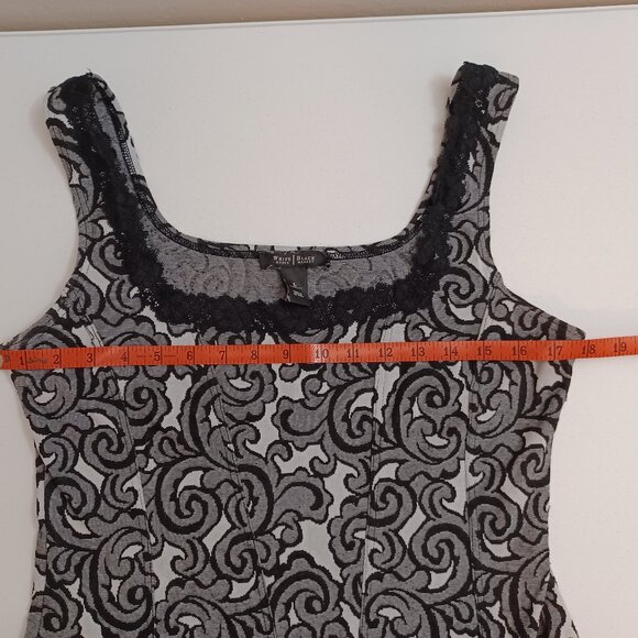 White House Black Market Lace Trimmed Y2K Charmed Style Tank Size Large - Picture 6 of 8